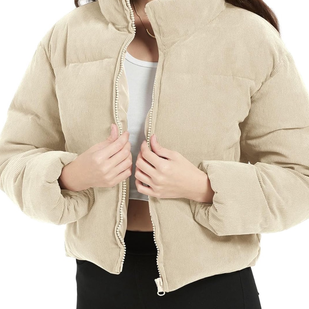 Women’s Say What Tan Puffer Jacket L